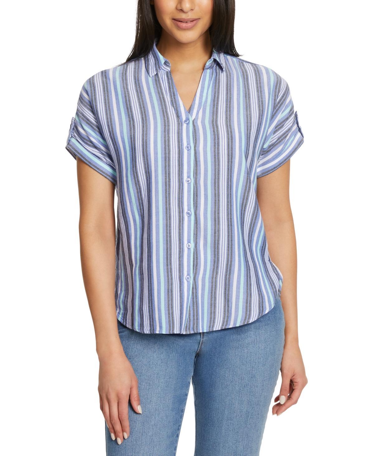 Women's Demi Short-Sleeve Button Front Shirt Product Image