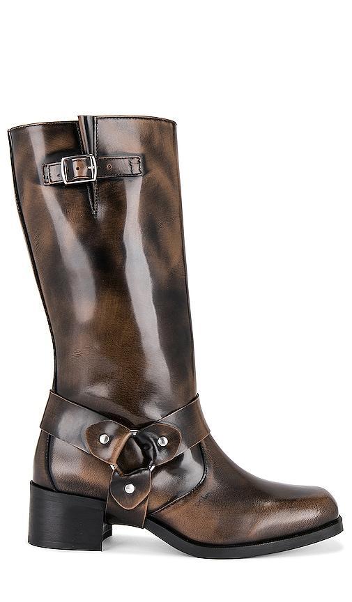 ALOHAS Rocky Leather Moto Boot Womens at Urban Outfitters Product Image