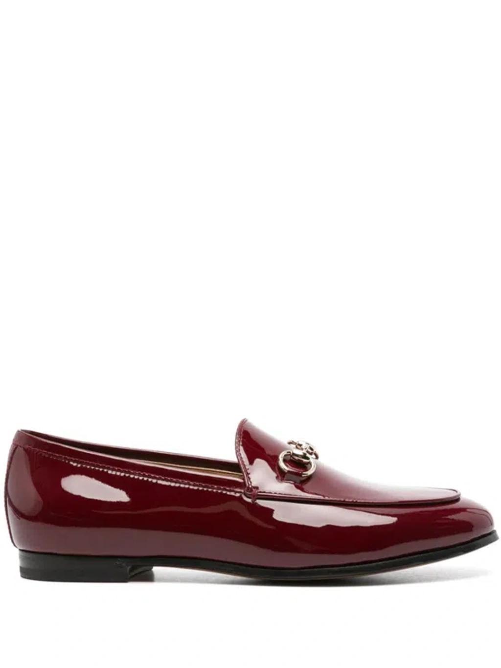 Horsebit-detailed Loafers In Red Product Image