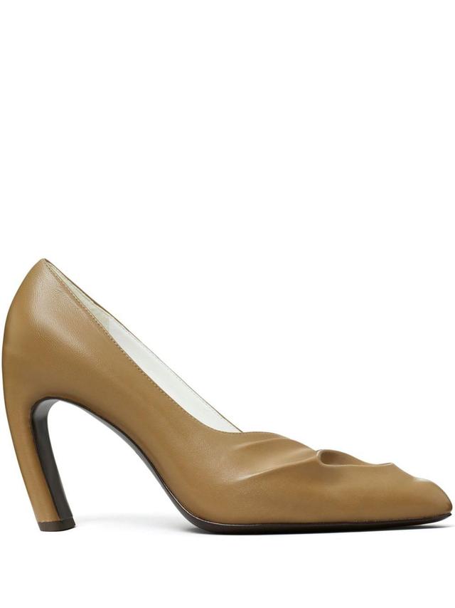 TORY BURCH Sculpted Peep-toe Pump In Soft Acorn Product Image