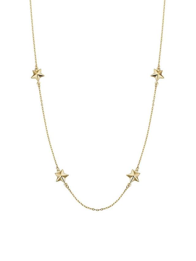 Womens 14K Yellow Gold Street Star Necklace Product Image