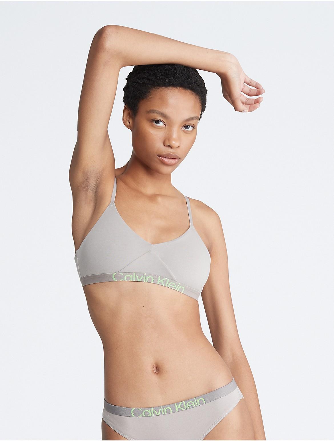 Calvin Klein Womens Future Shift Unlined Triangle Bralette - Grey - XS Product Image