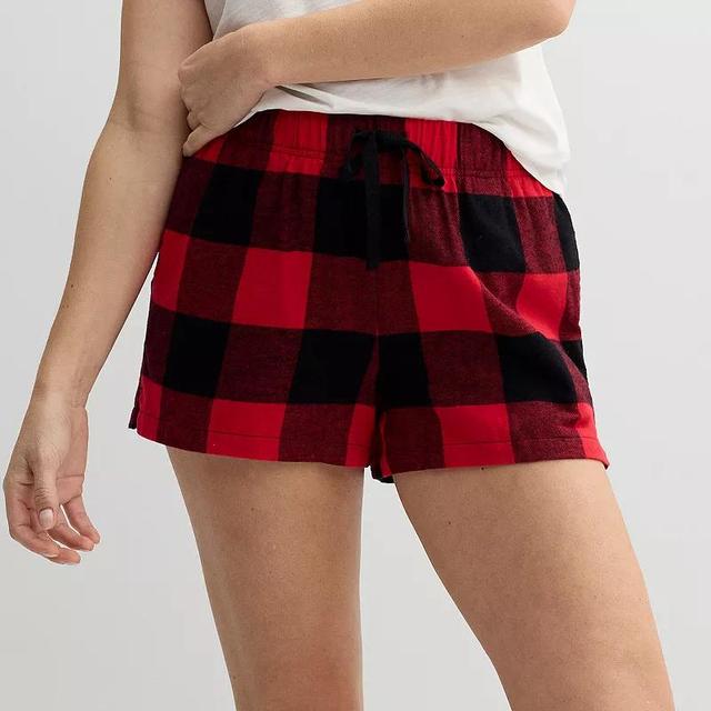 Womens Sonoma Goods For Life Flannel Boxer Pajama Shorts Product Image