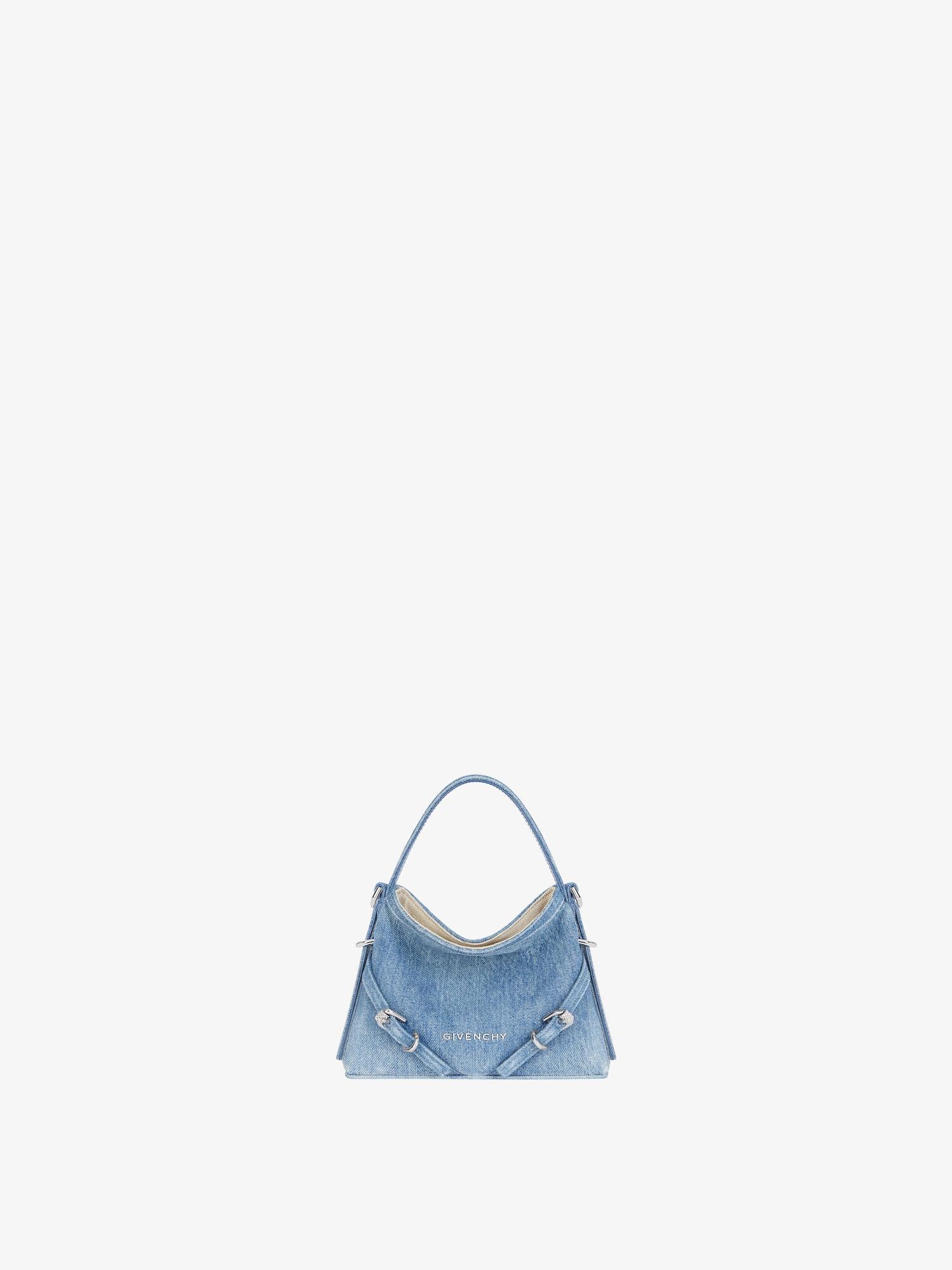 Nano Voyou bag in washed denim Product Image