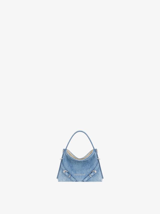 Nano Voyou bag in washed denim Product Image