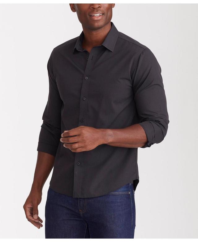 UNTUCKit Mens Regular Fit Wrinkle-Free Black Stone Button Up Shirt Product Image