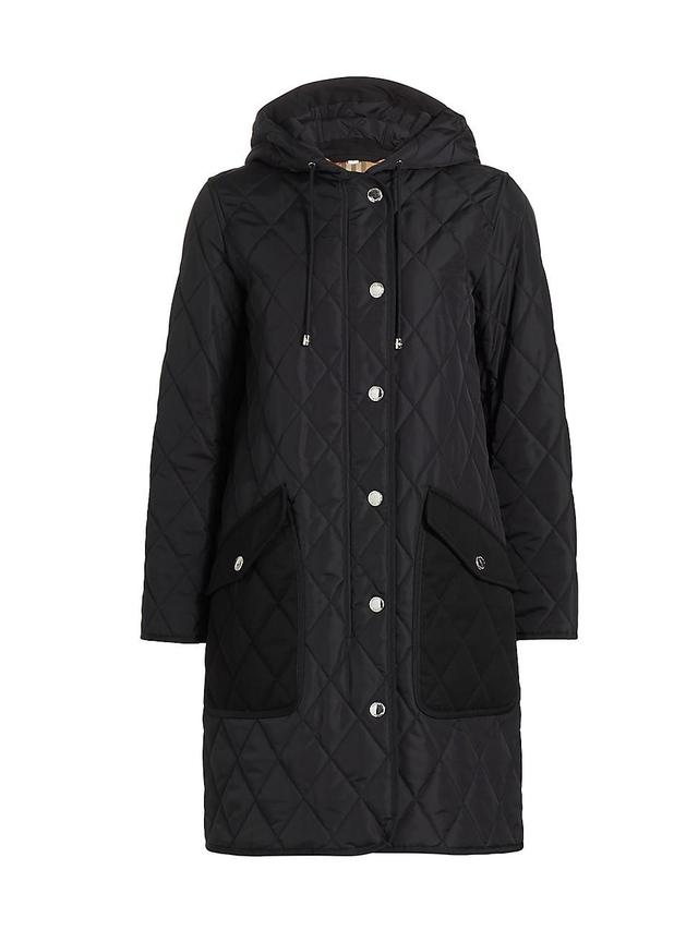 Roxby Quilted Top Coat with Hood Product Image