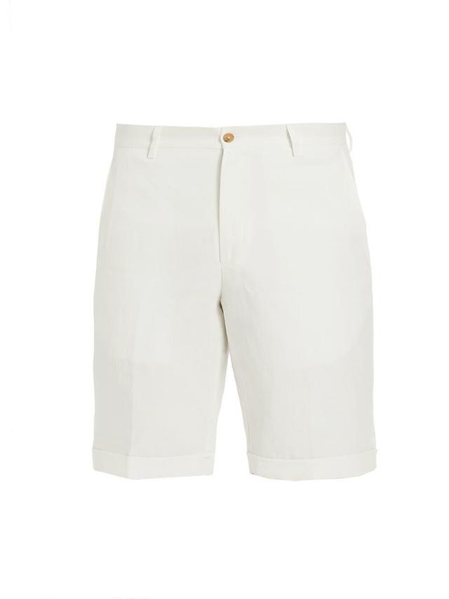 Mens COLLECTION Linen Flat-Front Shorts Product Image