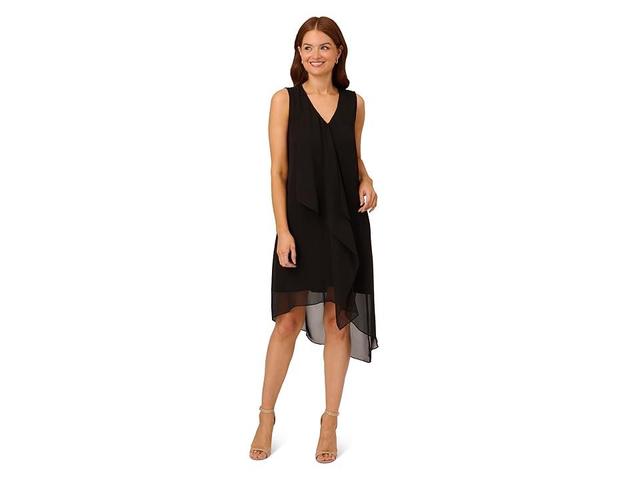 Adrianna Papell Drape Sleeveless Chiffon Dress Product Image