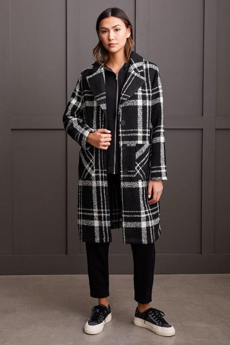 BOUCLE PLAID DUSTER COAT Product Image