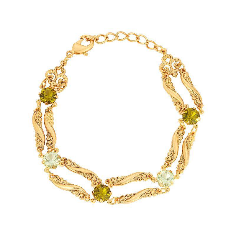 2028 Crystal Gold-Tone Link Bracelet Product Image