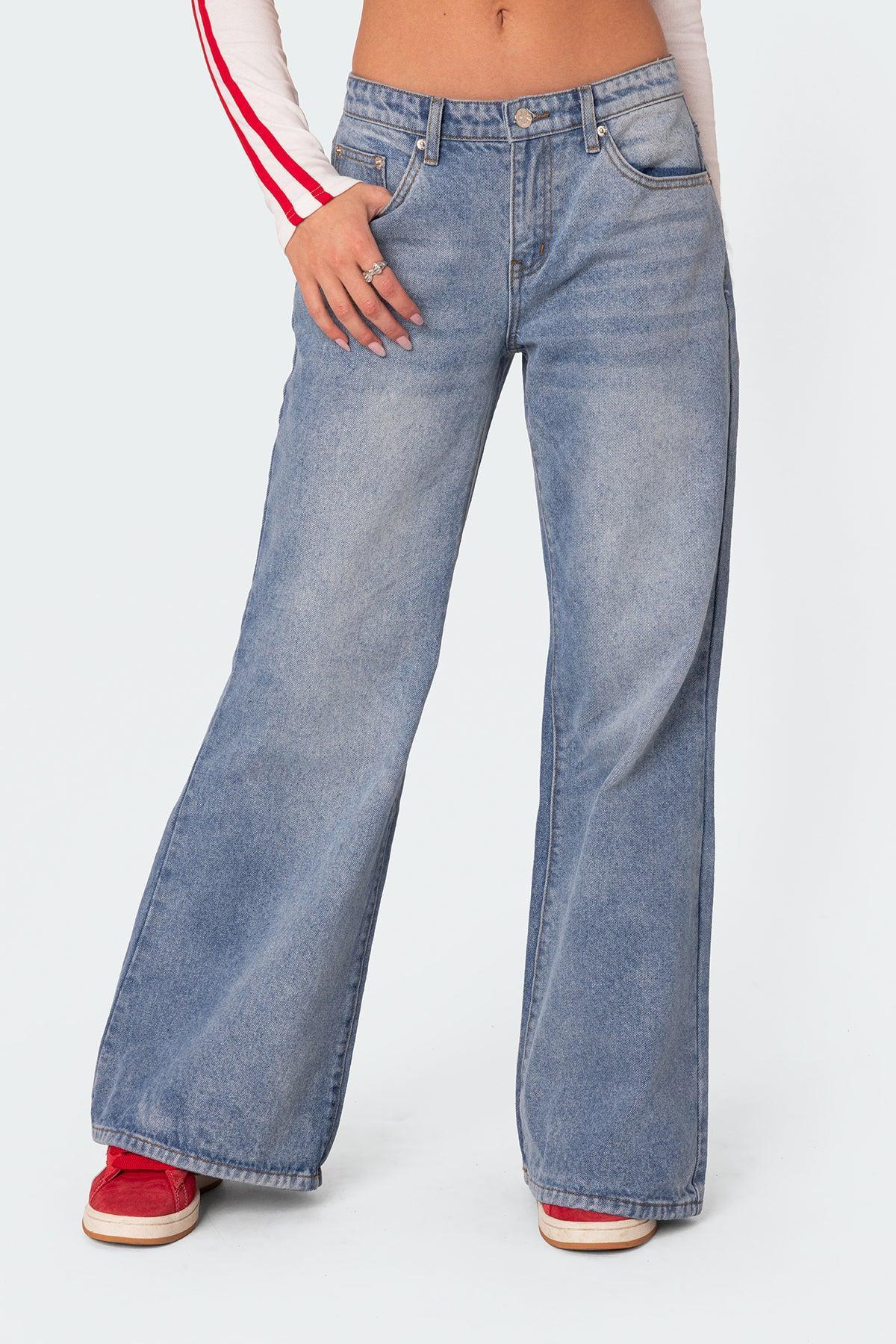 Low Rise Wide Leg Jeans Product Image