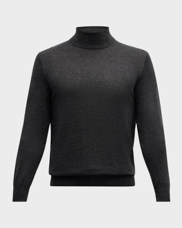 Men's Cashmere and Silk Mock-Neck Sweater Product Image