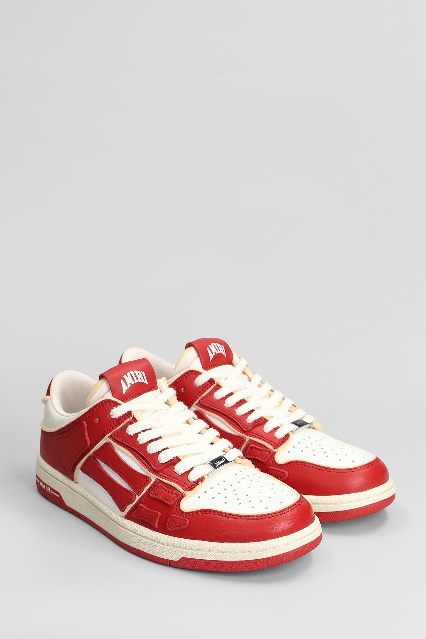 AMIRI Men's Collegiate Skel Top Low Sneakers In Red Product Image