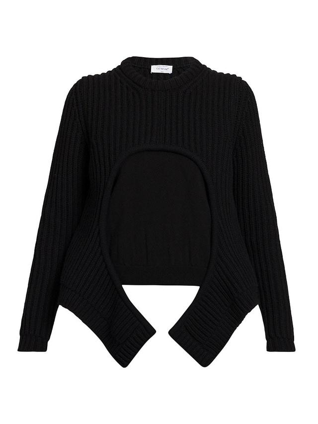 Womens Layered Crewneck Sweater Product Image