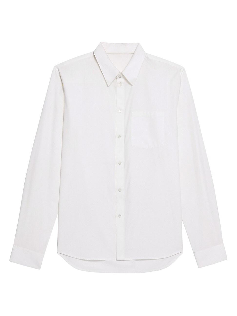 Mens Cotton Poplin Button-Front Shirt Product Image