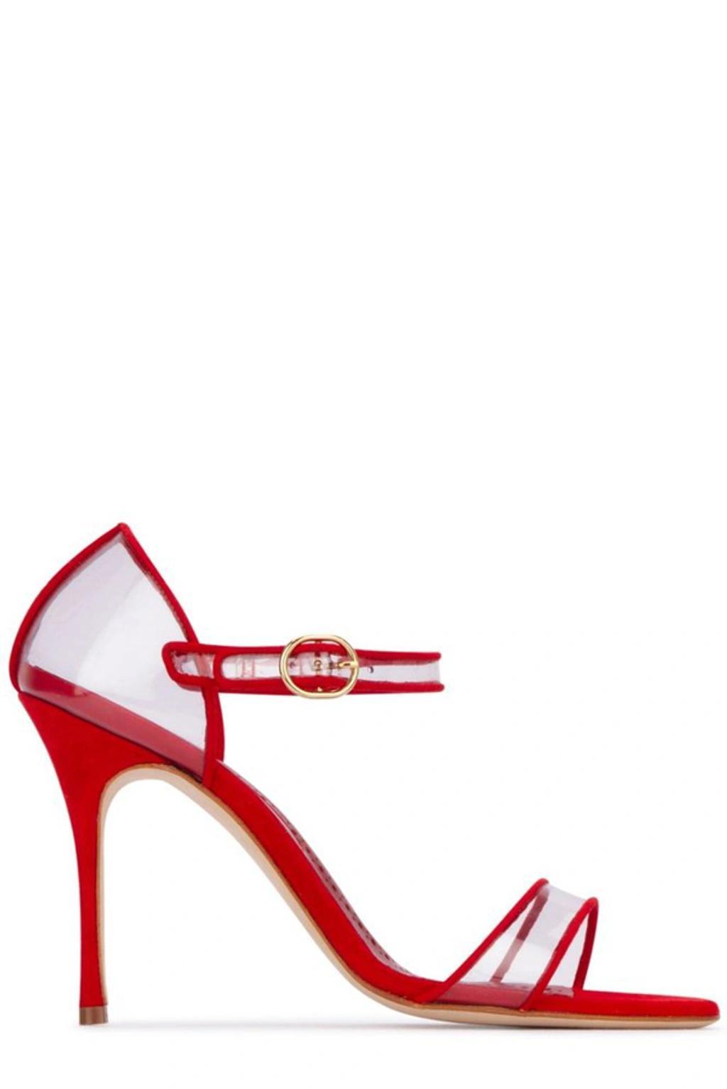 Fersen Transparent Ankle Strap High Heel Sandals In Bred product image