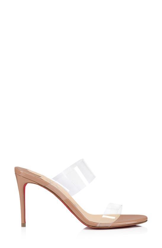 Just Nothing 85 Pvc And Patent-leather Mules In Nude Product Image