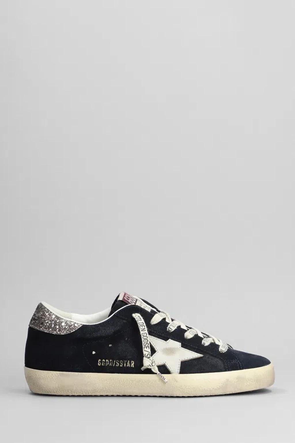 GOLDEN GOOSE Superstar Sneakers In Blue Suede Product Image