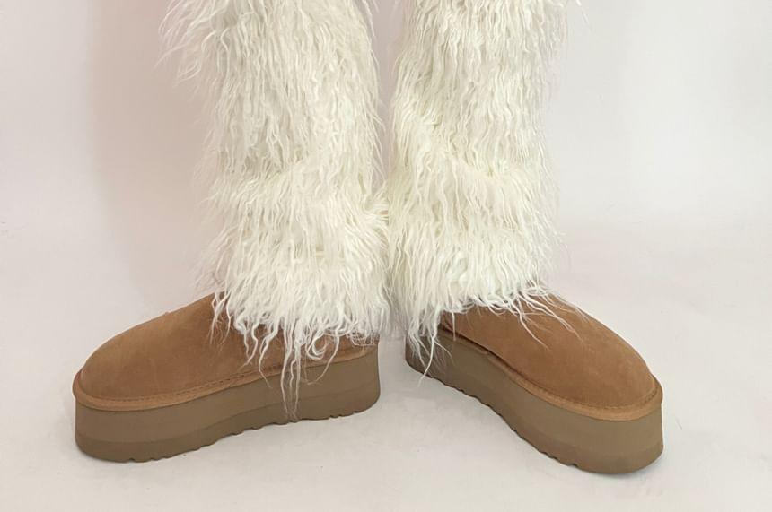 Plain Fluffy Leg Warmers Product Image