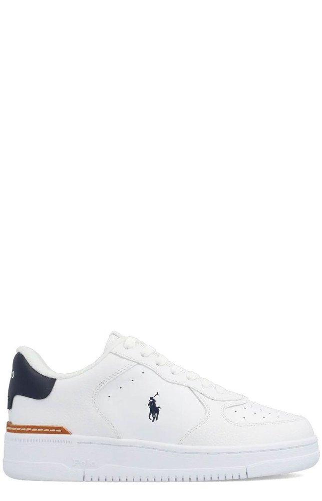 Men's Masters Court Suede-leather Sneaker In White,navy,red Product Image