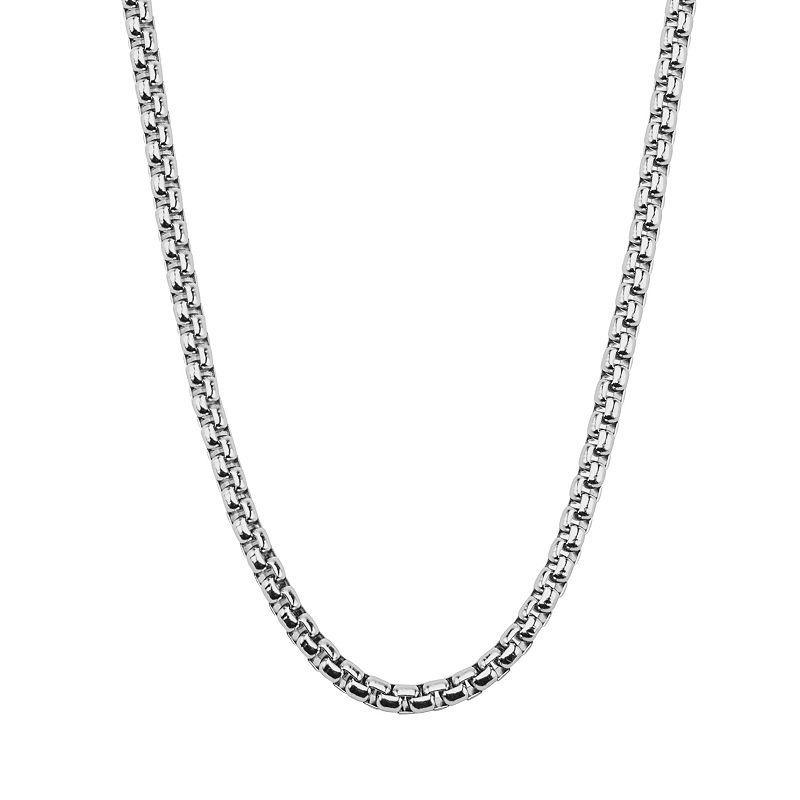 Mens Stainless Steel Box Chain Necklace Product Image