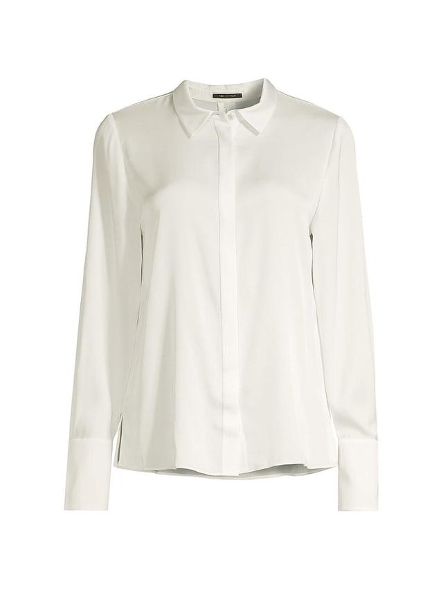 Womens Larissa Collared Silk-Blend Blouse Product Image