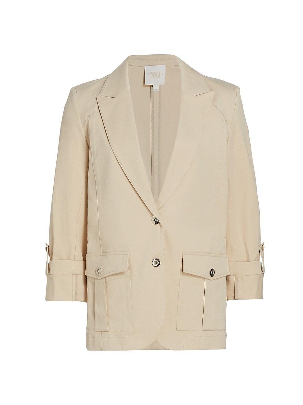 Womens Bell Notch-Lapel Blazer Product Image