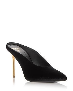 Balmain Womens Ruby Pointed Toe High Heel Mules Product Image