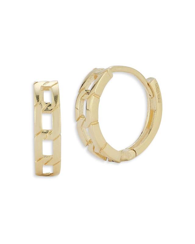 Moon & Meadow 14K Yellow Gold Chain Huggie Earrings - 100% Exclusive Product Image