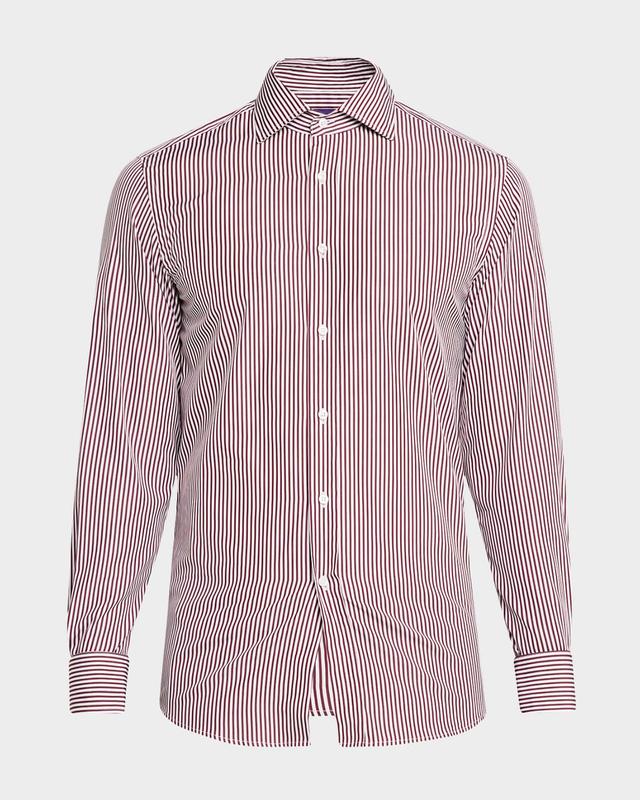 Mens Stripe Poplin Cotton Shirt Product Image