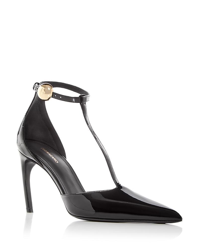 Odette Patent T-Strap Pumps Product Image