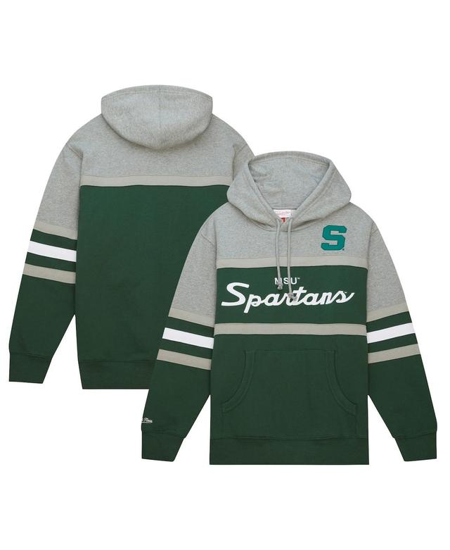 Mens Mitchell & Ness Green Michigan State Spartans Head Coach Pullover Hoodie Product Image