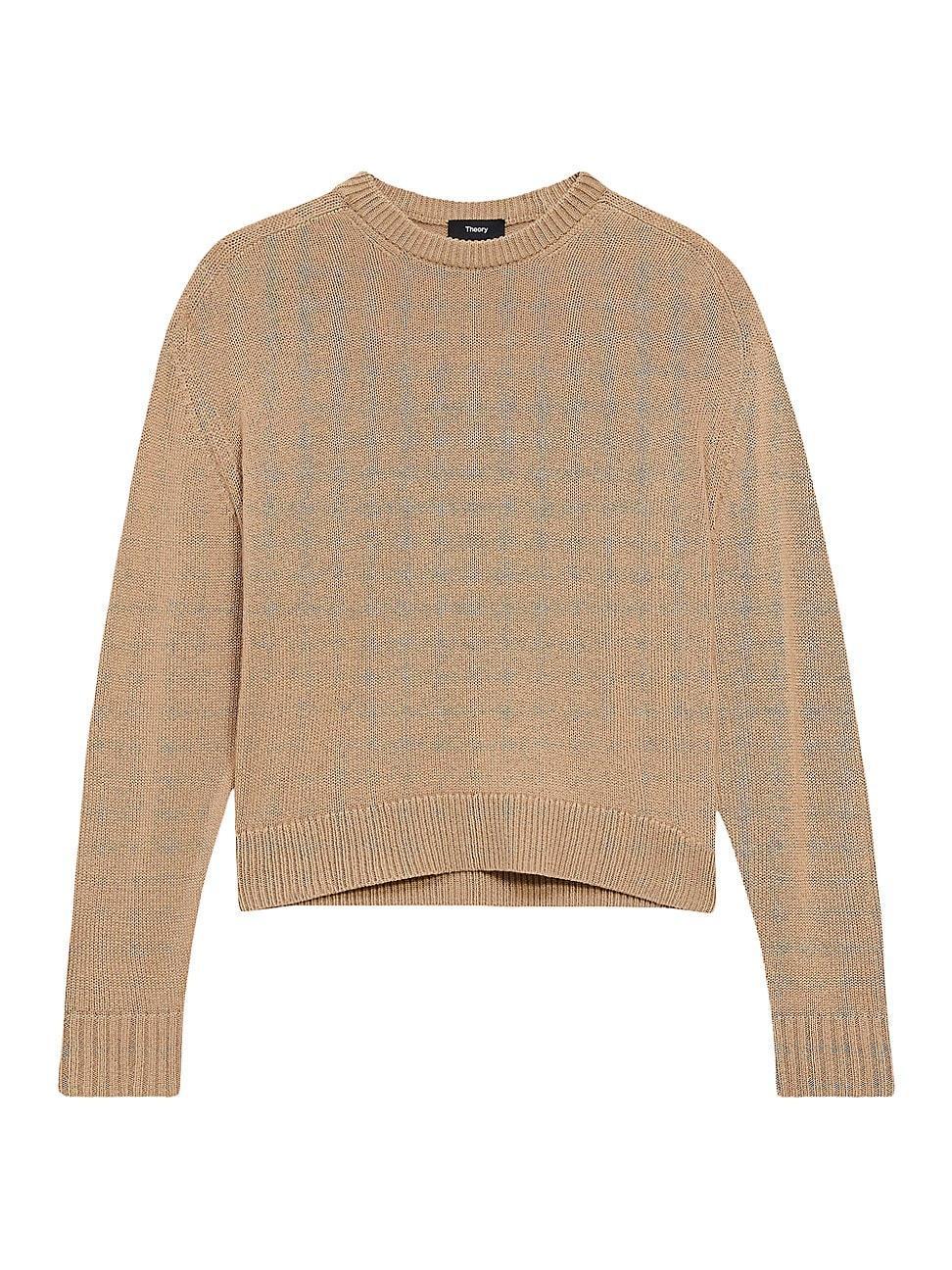 Womens Cashmere Crop Sweater Product Image