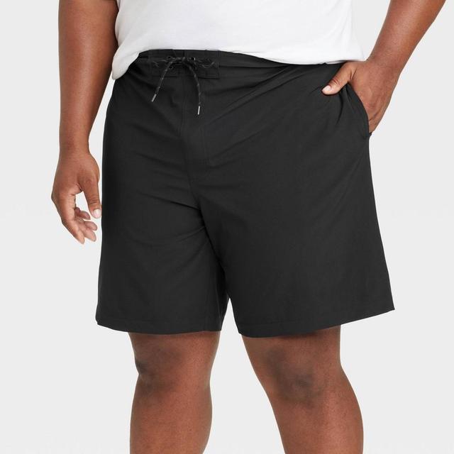 Mens Big & Tall 9 E-Board Swim Shorts - Goodfellow & Co Black 4XL Product Image