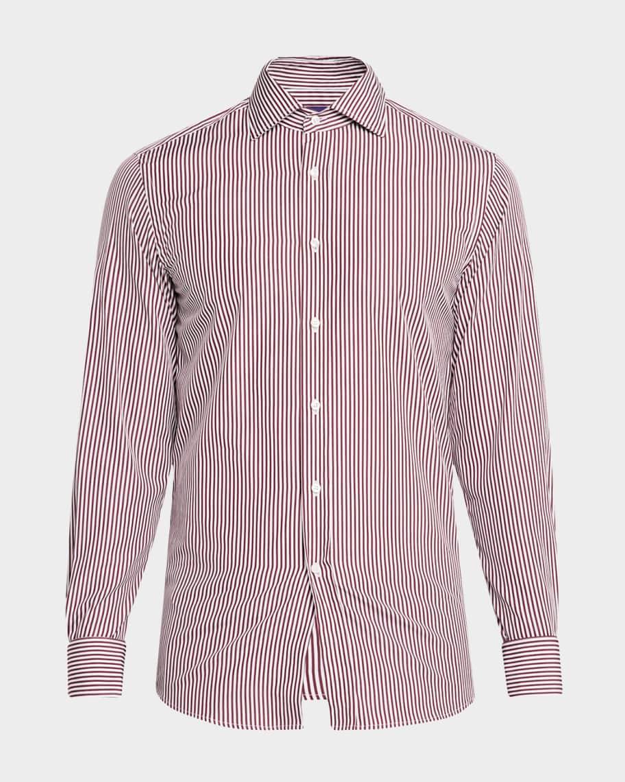 Men's Aston Striped Poplin Sport Shirt Product Image