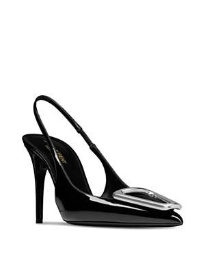 Saint Laurent Avenue Slingback Pumps in Patent Leather Product Image