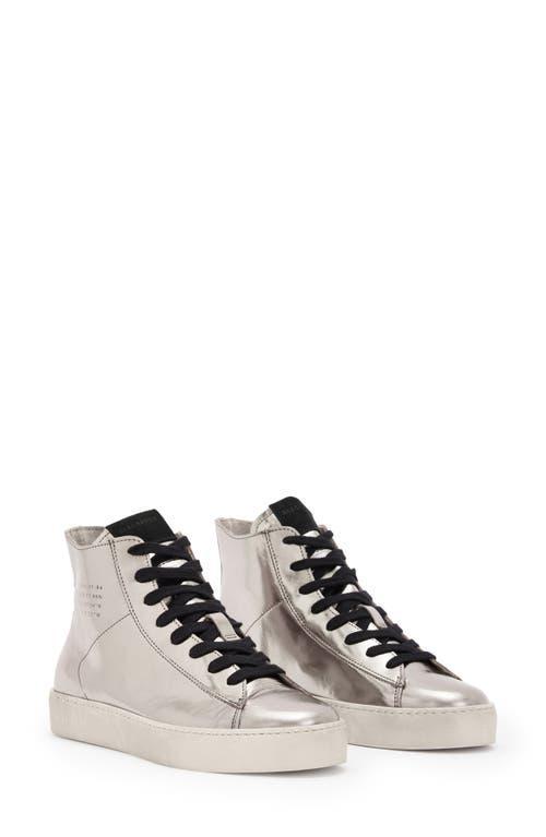 AllSaints Tana Metallic Leather High Top Sneaker Product Image
