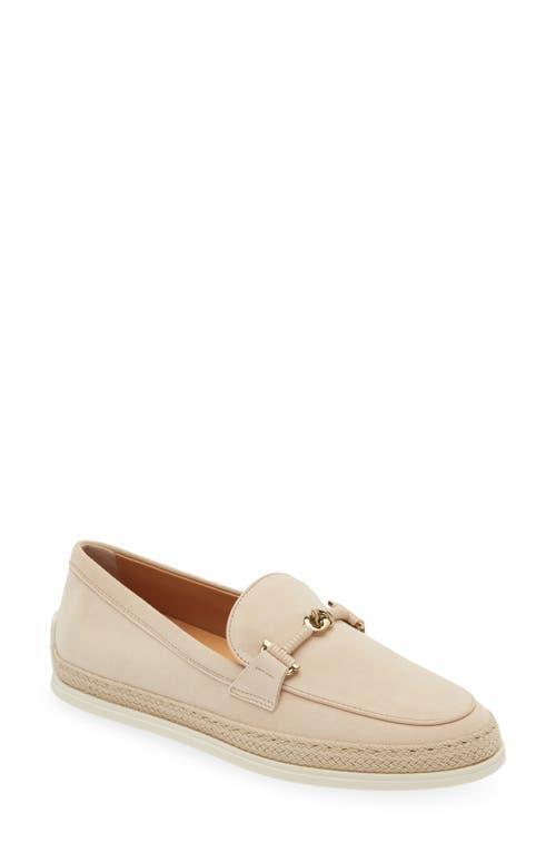 Womens Suede & Raffia Loafers Product Image