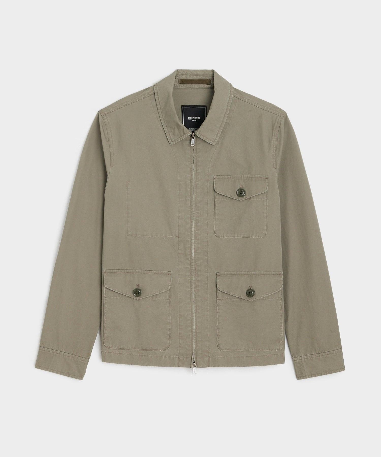 Lightweight Cotton Military Jacket in Faded Surplus Product Image