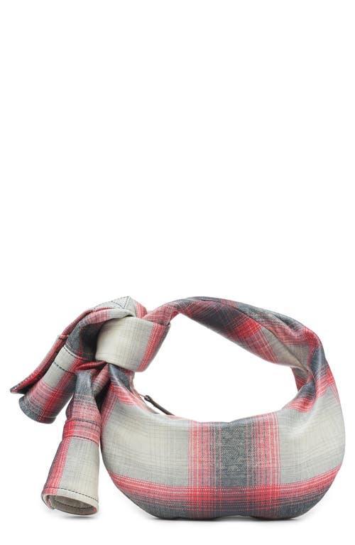 Womens Grey-red-black-silve Jodie Mini Tartan Leather Top-handle Bag Product Image