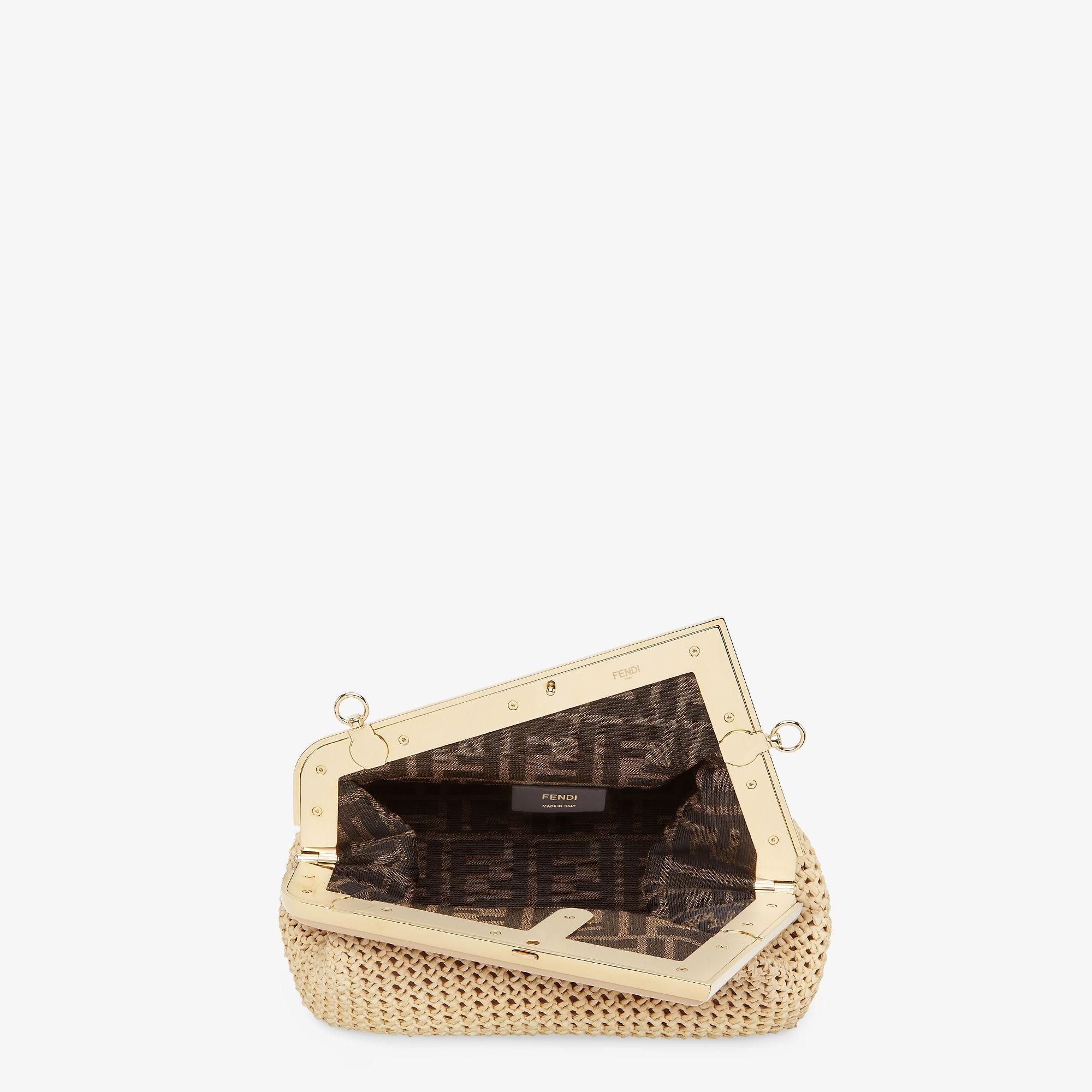 Fendi First SmallNatural macramé raffia bag Product Image