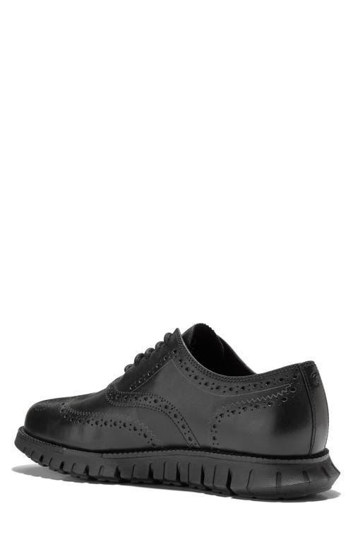 COLE HAAN Men's Zerãgrand Remastered Lace-up Wingtip Oxford Shoes In Black,black Product Image