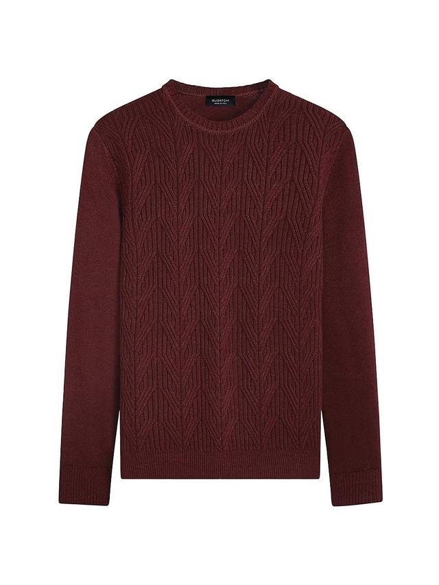 Bugatchi Cable Stitch Merino Wool Sweater Product Image