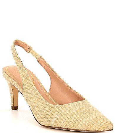 Womens Vandam 65MM Woven Slingback Pumps Product Image