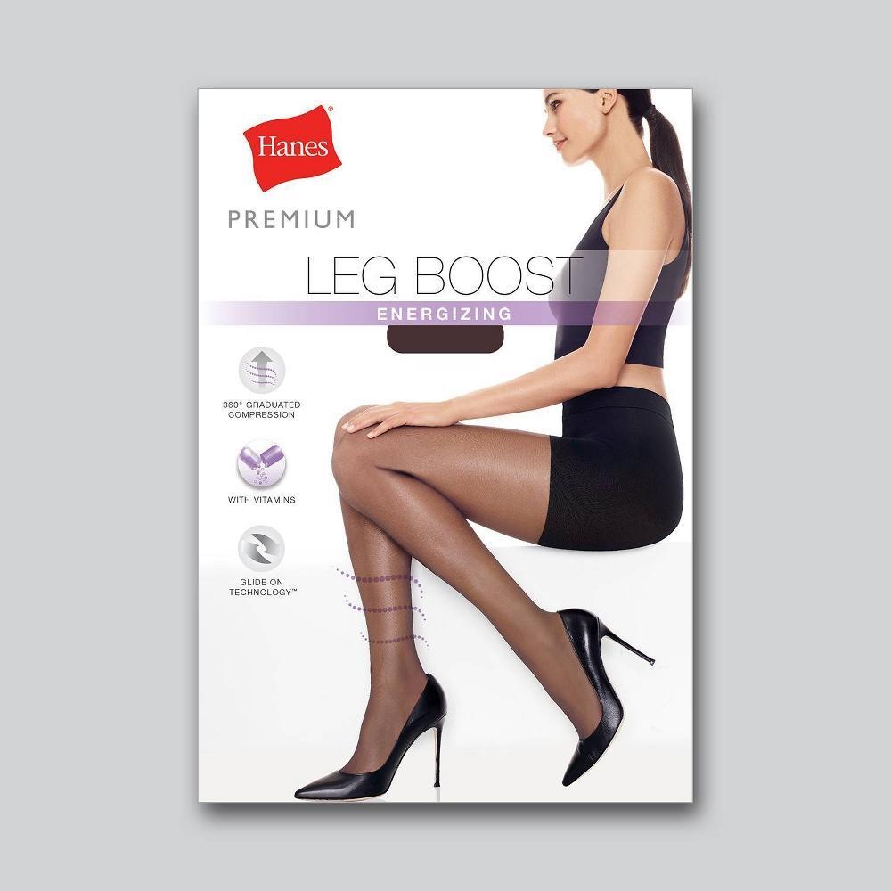 Hanes Premium Womens Perfect Leg Boost Energizing Tights - Jet Black Product Image