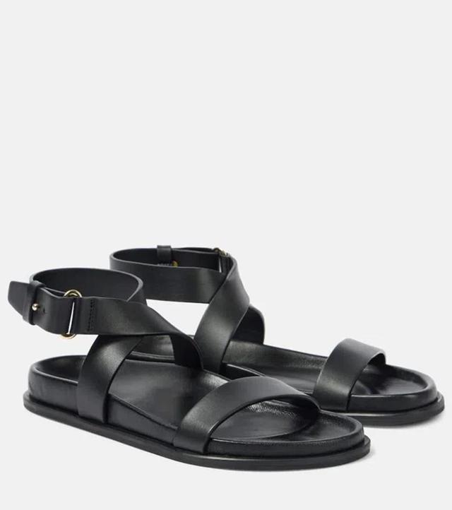 20mm The Leather Chunky Sandals In Black Product Image