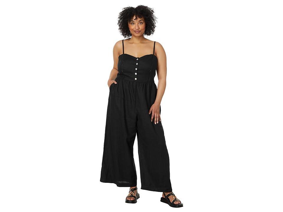 Madewell Plus Sleeveless Wide-Leg Jumpsuit in 100% Linen (True ) Women's Dress Product Image