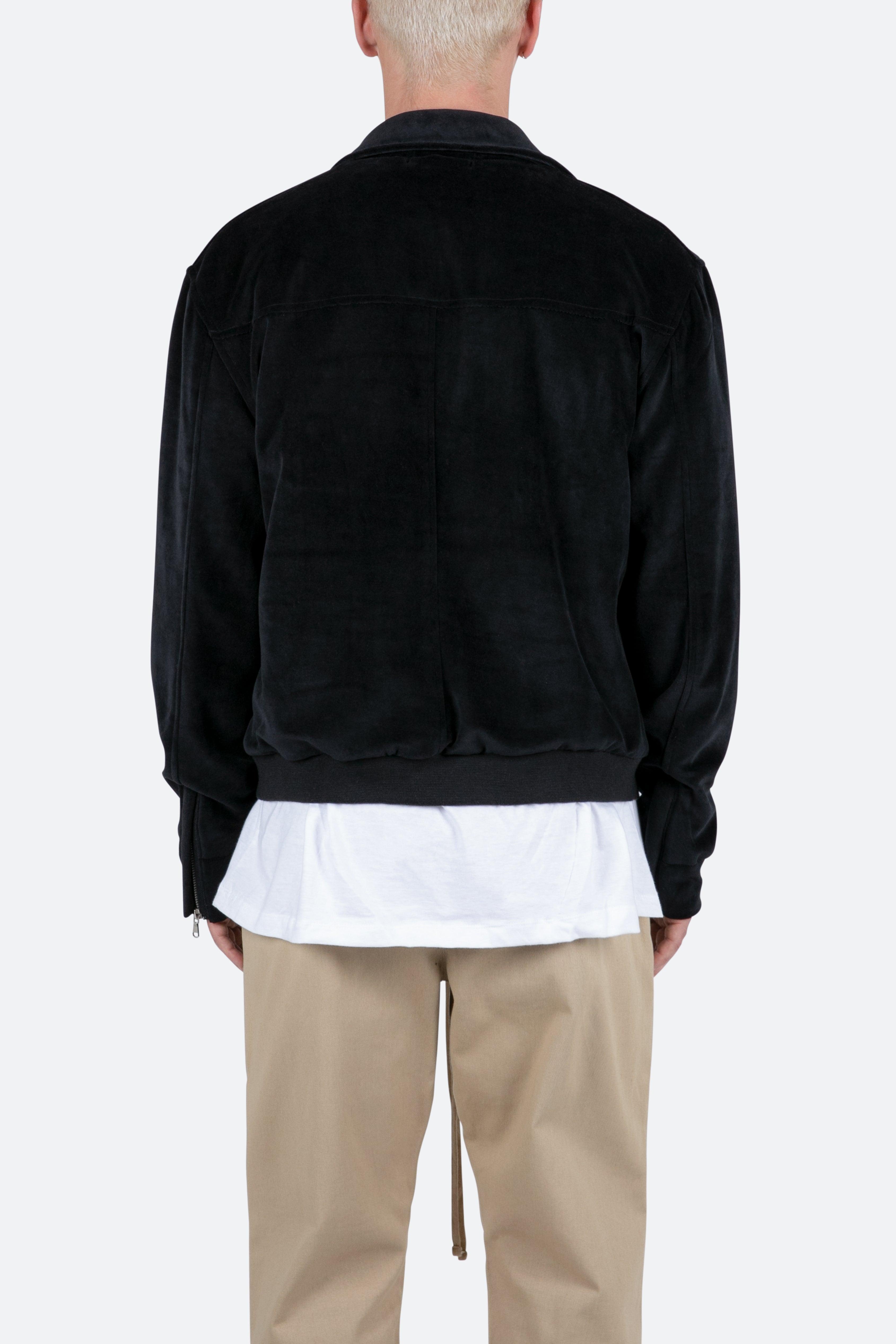 Velour Pilot Jacket - Black Product Image