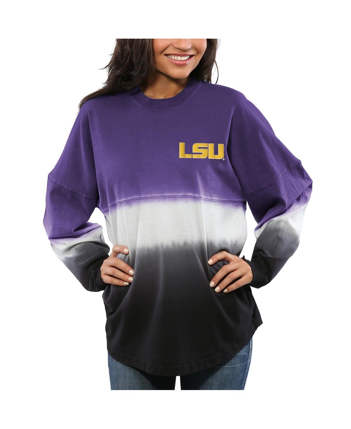 Womens LSU Tigers Ombre Long Sleeve Dip-Dyed Spirit Jersey Product Image